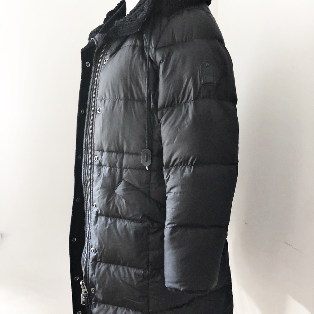 Authentic Coach Solid Long Puffer Coat Black F205… - image 3